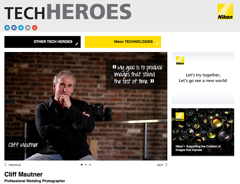 Nikon CNN Tech Hero on Global Website